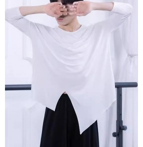 classical Latin ballet Ballroom dance shirt for men flowing modern dances modal tops for man